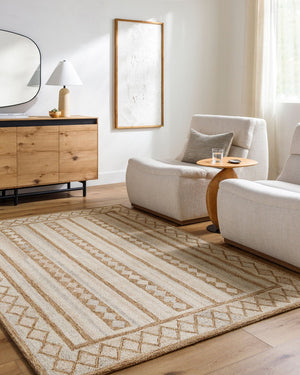 Livabliss Bournemouth Hand Tufted Wool Accent Rug Artisan Crafted for Entryway or Bedroom Layering Beige, Sandston 2' x 3' BOT2305-23