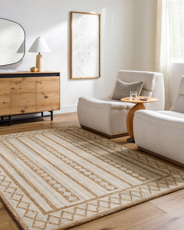 Livabliss Bournemouth Hand Tufted Wool Accent Rug Artisan Crafted for Entryway or Bedroom Layering Beige, Sandston 2' x 3' BOT2305-23