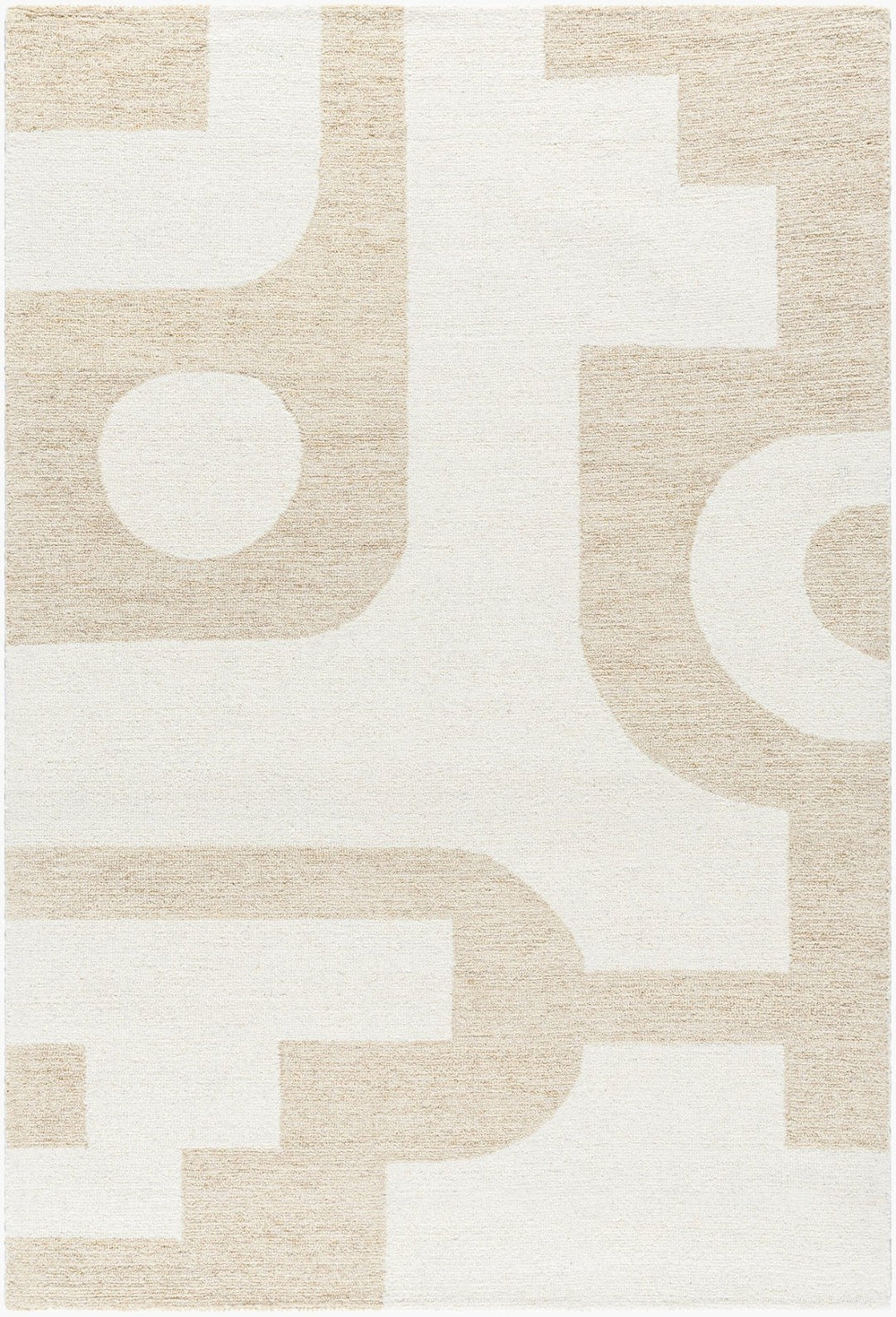 Livabliss Bournemouth Hand Tufted Wool Area Rug Artisan Crafted for Entryway or Bedside Accent Ivory, Sandston 2' x 3' BOT2312-23
