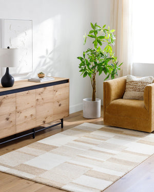 Livabliss Bournemouth Hand Tufted Wool Area Rug Artisan Crafted for Entryways and Bedroom Accents Ivory, Sandston 2' x 3' BOT2314-23