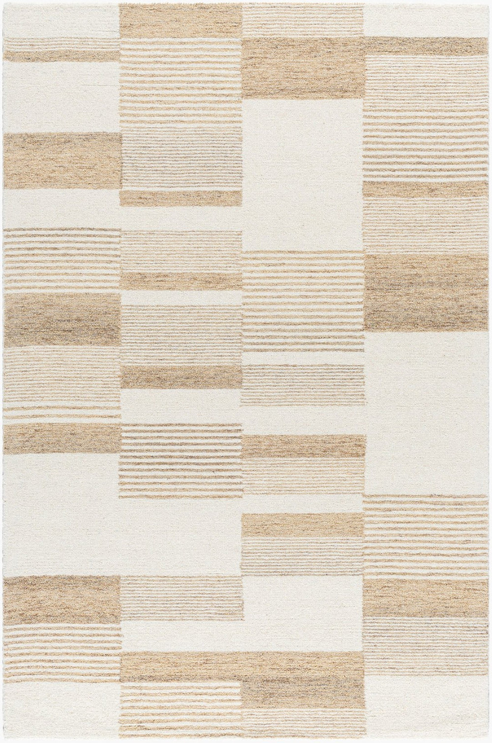 Livabliss Bournemouth Hand Tufted Wool Area Rug Artisan Crafted for Entryways and Bedroom Accents Ivory, Sandston 2' x 3' BOT2314-23