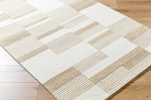 Livabliss Bournemouth Hand Tufted Wool Area Rug Artisan Crafted for Entryways and Bedroom Accents Ivory, Sandston 2' x 3' BOT2314-23