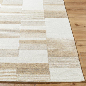 Livabliss Bournemouth Hand Tufted Wool Area Rug Artisan Crafted for Entryways and Bedroom Accents Ivory, Sandston 2' x 3' BOT2314-23