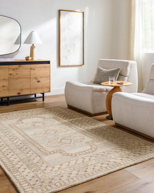 Livabliss Bournemouth Hand Tufted Wool Area Rug Artisan Crafted for Entryways and Cozy Bedrooms Beige, Sandston 5' x 7'6" BOT2316-576