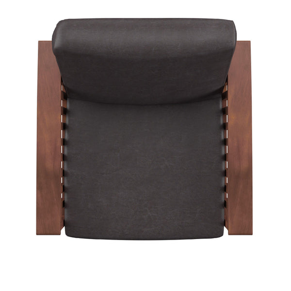 Homelegance By Top-Line Parcell Mission-Style Oak Finish Wood Accent Chair Brown Wood