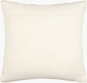 Surya Boundary Bou-001 Stylish 18" Wool & Jute Accent Pillow - Unique Textured Design For Any Room Beige Wool,Cotton,Cotton Bou001-1818p