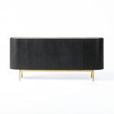 VIG Furniture Modrest Bowie - Mid-Century Modern Black Oak + Brass Buffet VGDWJ9941