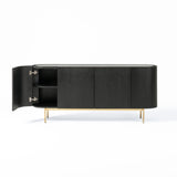 VIG Furniture Modrest Bowie - Mid-Century Modern Black Oak + Brass Buffet VGDWJ9941