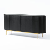 VIG Furniture Modrest Bowie - Mid-Century Modern Black Oak + Brass Buffet VGDWJ9941