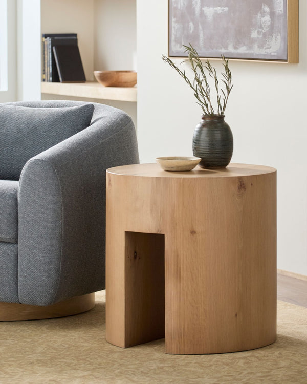Surya Whitly Oak Veneer Cube End Table Minimalist Square Side for Modern Living Spaces BOWT002-222222