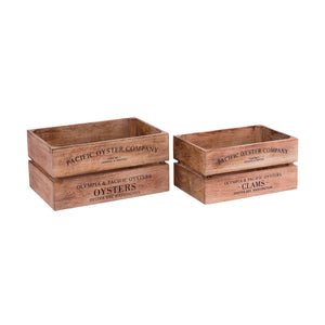 Pacific Oyster Co Box - Set of 2 Natural BOX001 Elk Home