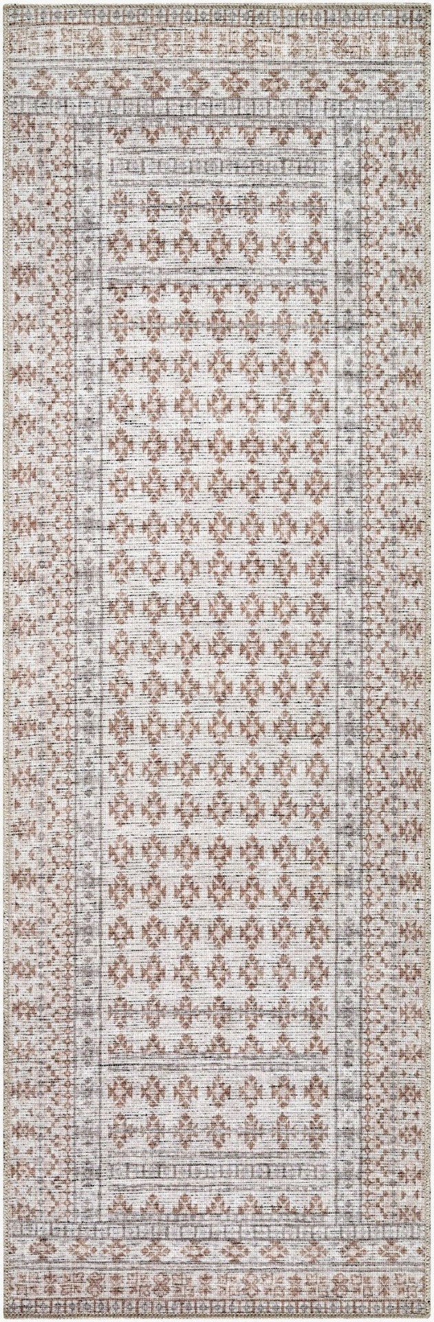 Livabliss Zafira Turkish Polyester Area Rug with Traditional Pattern for Entryways and Bedrooms Rust, Ivory 2'7" x 7'10" BOZF2300-27710