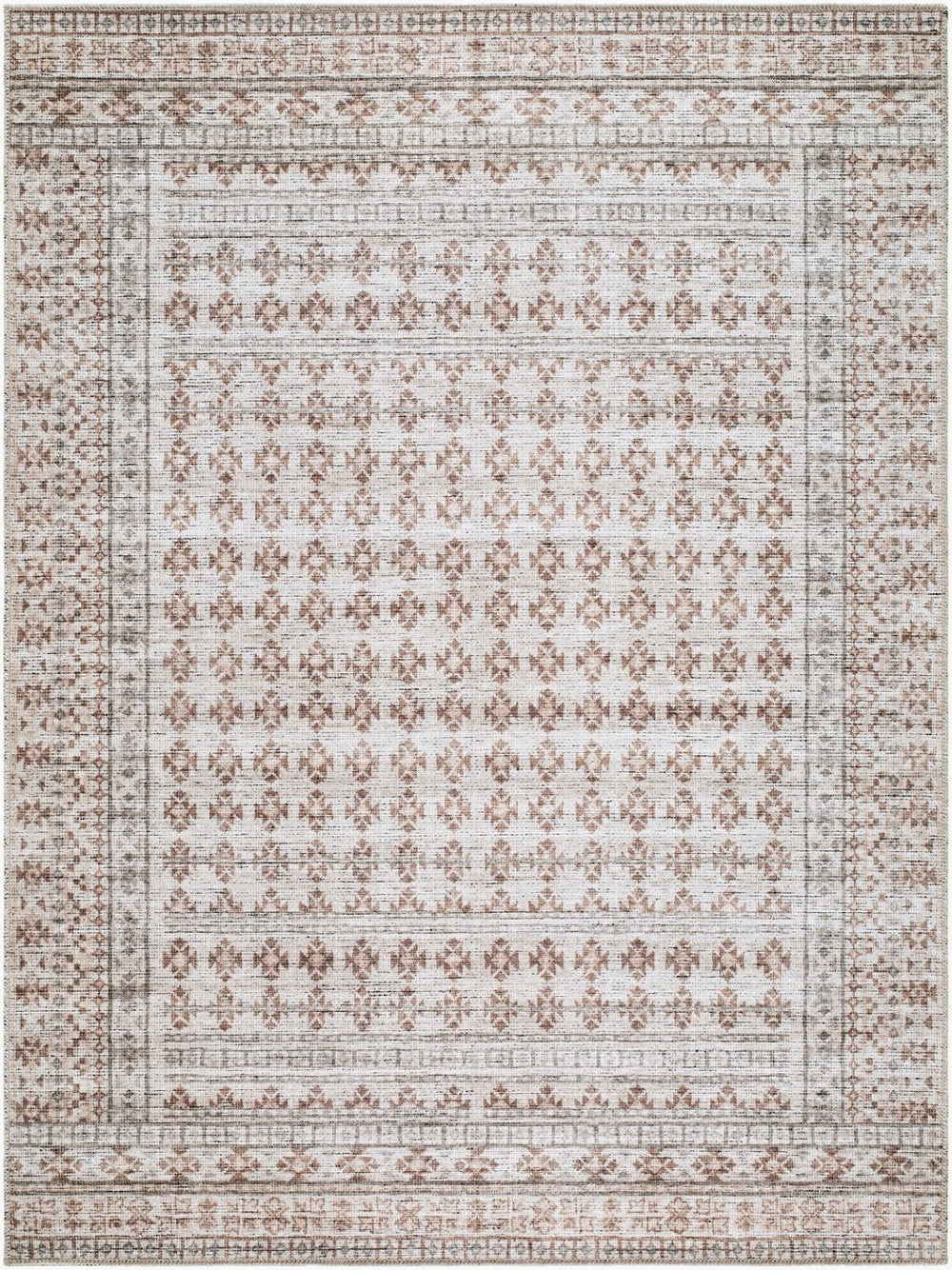 Livabliss Zafira Turkish Polyester Area Rug with Traditional Pattern for Entryways and Bedrooms Rust, Ivory 2'7" x 7'10" BOZF2300-27710