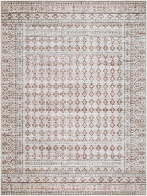 Livabliss Zafira Turkish Polyester Area Rug with Traditional Pattern for Entryways and Bedrooms Rust, Ivory 5'3" x 7' BOZF2300-537