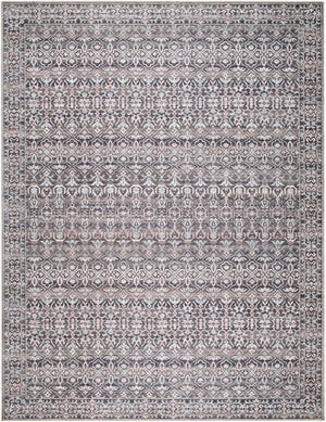 Livabliss Zafira Machine Woven Polyester Rug Traditional Pattern Low Pile Entryway Accent Slate Gray, Dus 7'10" x 10' BOZF2301-71010