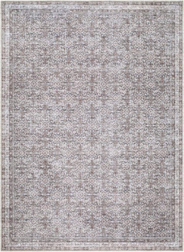 Livabliss Zafira Machine Woven Polyester Accent Rug with Traditional Pattern for Entryways Taupe, Ivory 2' x 2'11" BOZF2302-2211