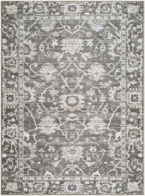 Livabliss Zafira Machine Woven Polyester Rug Traditional Pattern Low Pile High Traffic Floor Accent Charcoal, Slate 8'10" x 12' BOZF2305-81012