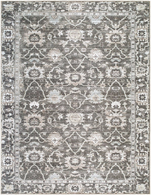 Livabliss Zafira Machine Woven Polyester Rug Traditional Pattern Low Pile High Traffic Floor Accent Charcoal, Slate 7'10" x 10' BOZF2305-71010