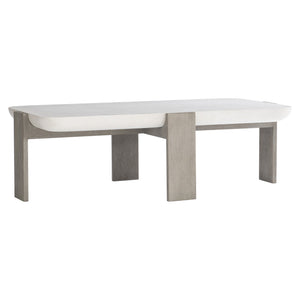 Bernhardt Bernhardt Modern-Organic Gooding Cocktail Table With Sand Grey Faux Concrete Top And Flint Wood Base 484023