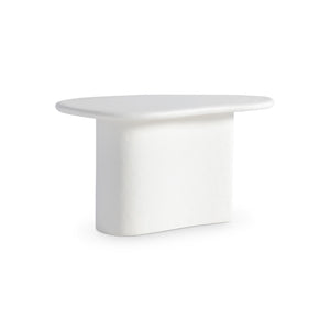 Bernhardt Bernhardt Fresco Outdoor Accent Table Reinvents Patios With Sculptural Grconcrete Design, Chalky White Finish X09111