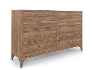 A.R.T. Furniture Passage Dresser: Stylish Natural Oak Storage With 8 Soft-close Drawers & Cedar-lined Bottoms Brown Ash Solids,Knotty Oak Veneers,Metal 287130-2302