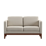 Homelegance By Top-Line Deacon Linen Upholstered Loveseat Beige Linen