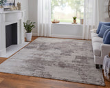 Feizy Rugs Zarah Viscose/Wool Hand Tufted Bohemian & Eclectic Rug Brown/Tan/Black 8' x 10'