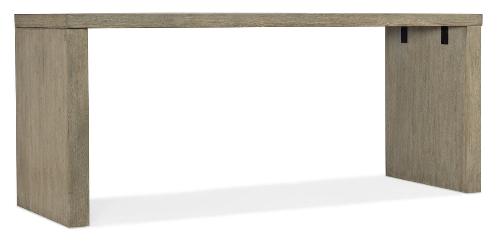 Hooker Furniture Linville Oak 72" Desk In Mink Smoked Gray — Spacious Clean-Lined Work Surface, Fully Finished Sides 6150-10903-85