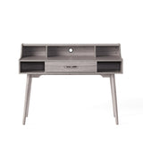 Christopher Knight Home® - Noble House - Brenda Mid Century Modern Grey Oak Finished Fiberboard Home Office Desk