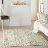 Nourison Vail VAI02 Handmade Tufted No Border Indoor Only Modern Coastal, Nautical & Beach Rug Ivory Green, Ivory Green 100% Wool 99446794338