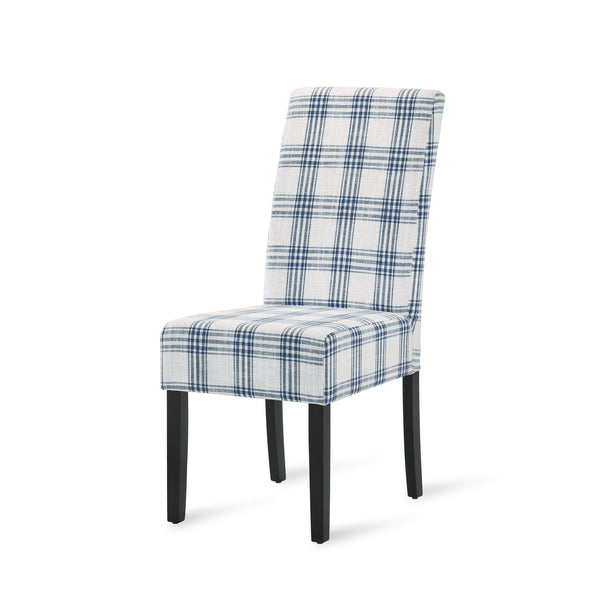 English Elm Christopher Knight Home® - DINING Chair with Plush Fabric Upholstery, Rubberwood Legs, Contemporary Minimalist Comfort and Style Blue+Cream 60162.00DBLUPLD