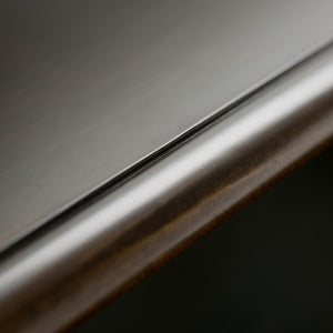 English Elm Burlington Handcrafted Mahogany Brown End Table with Drawer & Open Shelf, Distressed Faux Leather Top B136P159505