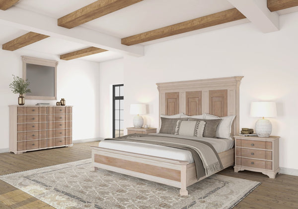 A.R.T. Furniture Alcove Nightstand With Usb Chargers - Elegant Casual Traditional Design, Ample Storage & Style! Light Brown, White Acacia Solids,Maple Veneers,Metal 321140-2801