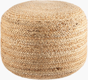 Livabliss Budapest Handcrafted Jute Woven Pouf Bohemian Farmhouse Footrest or Extra Seating BPPF001-141818