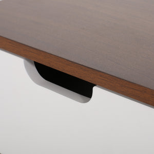 English Elm Christopher Knight Home® - END TABLE Mid-Century Modern Two-Toned End Table with Drawer, Faux Wood Top & Splayed Legs for Living Room White+Walnut 66761.00WALNWHT