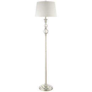 Homelegance By Top-Line Suki Light Nickel Crystal 1-Light Accent Floor Lamp Silver Metal