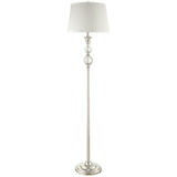 Homelegance By Top-Line Suki Light Nickel Crystal 1-Light Accent Floor Lamp Silver Metal