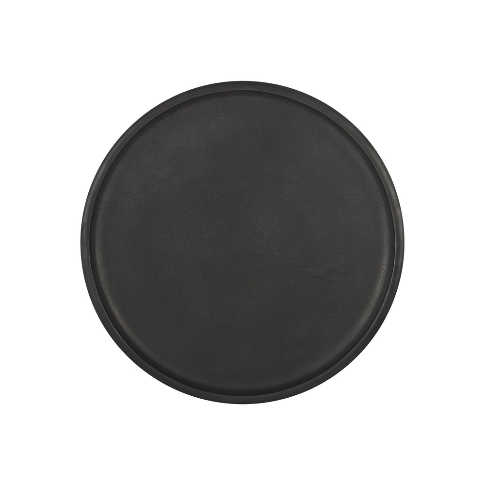 Bernhardt Bernhardt Nala Side Table — Textured Black Nickel Cast Aluminum, Sculptural Basin Top, Worldly Modern Accent 309116