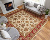 Feizy Rugs Wagner Wool Hand Tufted Classic Rug Tan/Gold/Red 8' x 10'