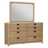 Parker House Escape - Bedroom 8 Drawer Dresser Glazed Natural Oak Rubberwood Solids / Oak Veneers BESC#21668