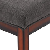 Homelegance By Top-Line Harmonn Upholstered Espresso Finish Bench Brown Linen