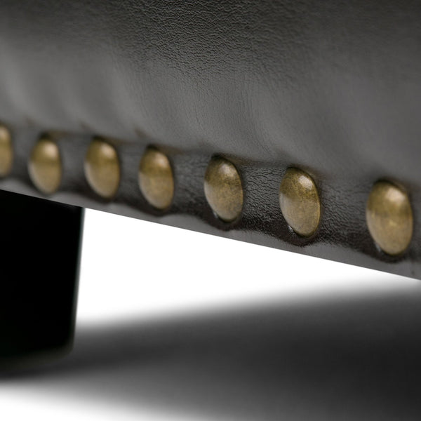 English Elm Hamilton Storage Ottoman – Elegant Coffee Brown Faux Leather With Hidden Storage & Versatile Use B136P158170