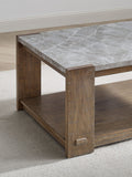 English Elm Steve Silver - Libby - Sintered Stone Coffee Table With Casters - Brown