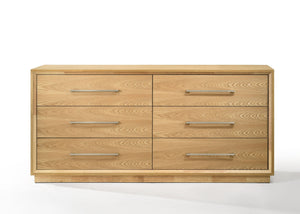 VIG Furniture Nova Domus Santa Barbara - Modern Grey Fabric + Natural Bedroom Set VGMABR-152-SET