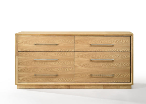 VIG Furniture Nova Domus Santa Barbara - Modern Grey Fabric + Natural Bedroom Set VGMABR-152-SET