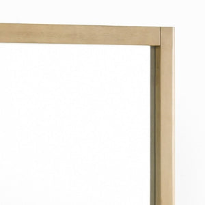 VIG Furniture Santa Modern Natural Oak Square Mirror — 40" Ready-To-Hang White Oak Frame, Durable Solid/Manufactured Wood Finish VGMABR-144-MIR
