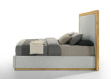 VIG Furniture Nova Domus Santa Barbara - Modern Grey Fabric + Natural Bedroom Set VGMABR-152-SET