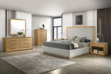 VIG Furniture Nova Domus Santa Barbara - Modern Grey Fabric + Natural Bedroom Set VGMABR-152-SET