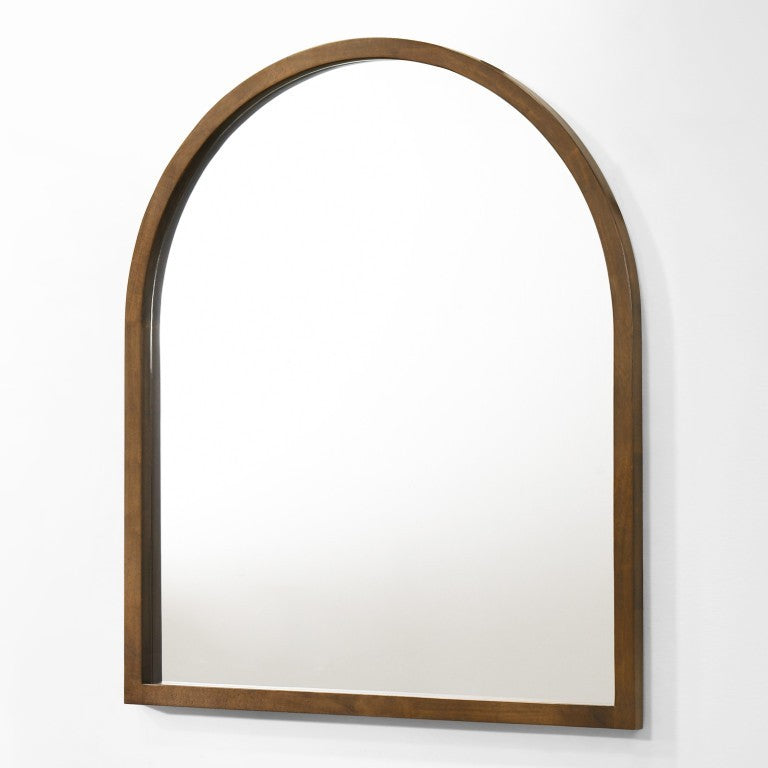 VIG Furniture Emilio Modern Walnut Mirror — Slim Veneer Frame, Full-Length Vertical Design, Mid-Century Warmth And Durability VGMA-BR-177-MIR-WAL