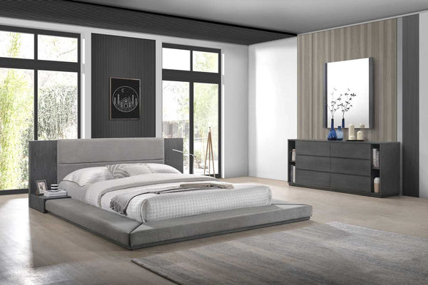VIG Furniture Nova Domus Jagger Modern Grey Bed VGMABR-55-GRY-BED
